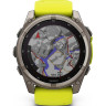 Смарт-часы GARMIN FENIX 8 – 51 мм, Solar Sapphire, титан с ярко-желтым/графитовым силиконовым ремешком 010-02907-21